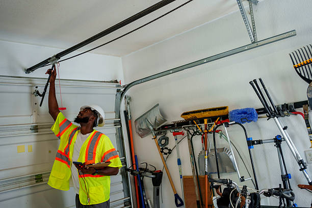 Professional Garage Door Panel Replacement technician working in Wellington, OH